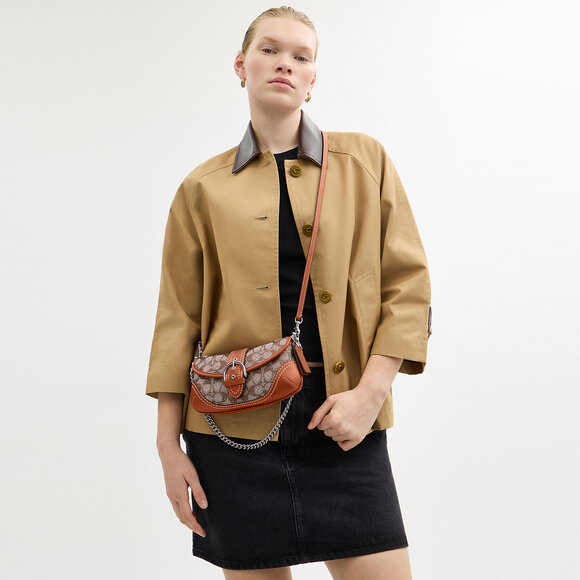 *****SOLD*****Coach Soho Bag 25 In Crystal Signature Jacquard NWT (FIRM PRICE) - Picture 9 of 12